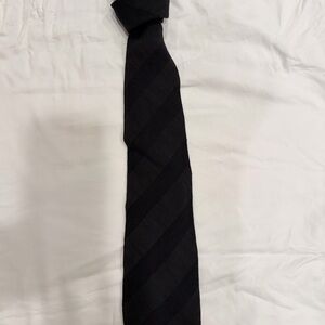 Donna Karan Black Striped Tie